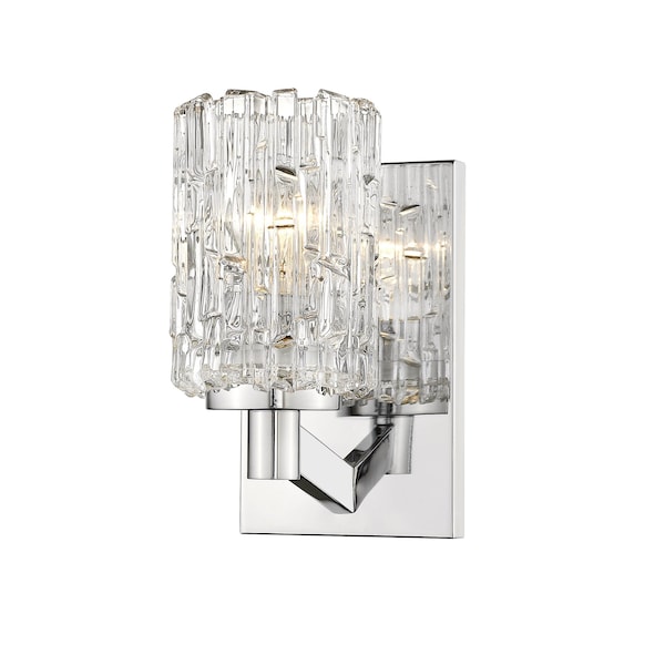 Z-Lite Aubrey 1 Light Wall Sconce, Chrome & Clear 1931-1S-CH - main